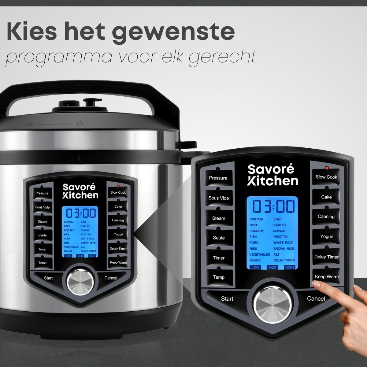 Savoré Kitchen Pressure Cooker 6L – 10-in-1