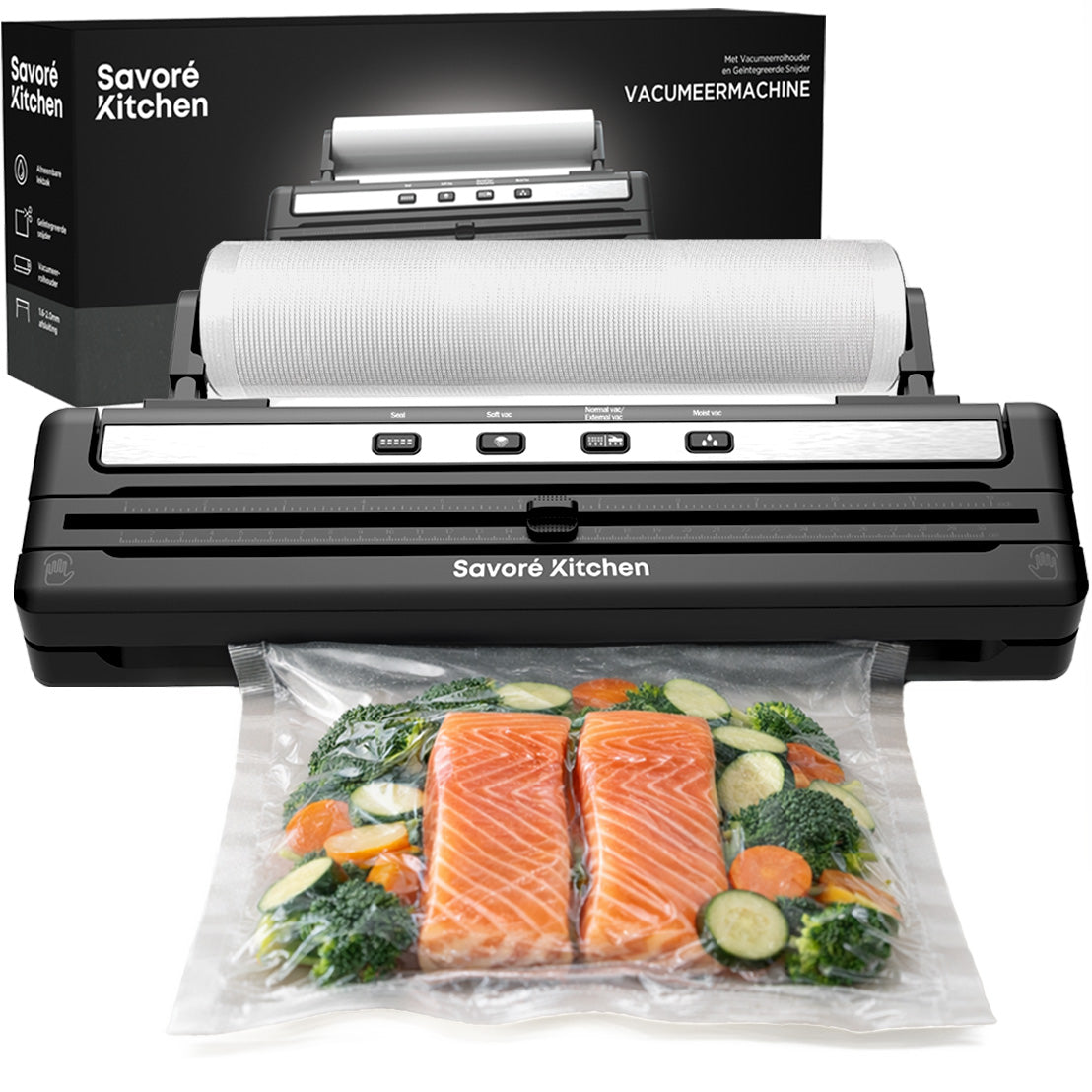 Savoré Kitchen vacumeermachine vacuum sealer met 4 modi nat droog 30 cm voor langer vers houden van voedsel
