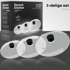 Glazen pannendeksel set 20/24/28 cm | SavoréAlu+ | Savoré Kitchen