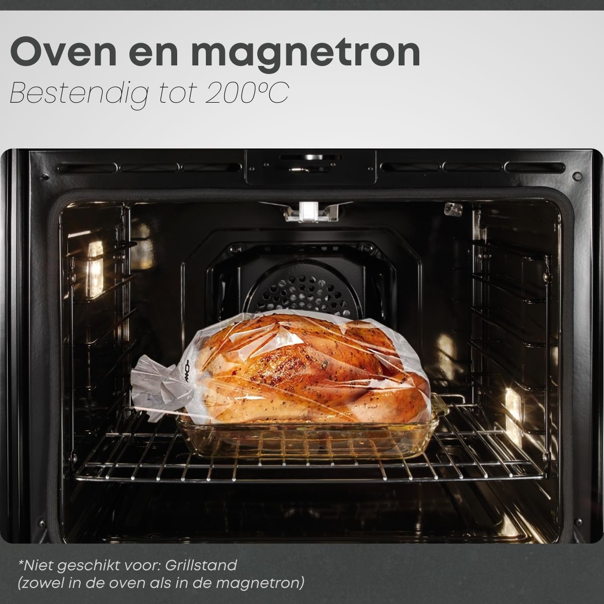 Braadzak geschikt voor oven en magnetron, hittebestendig tot 200°C