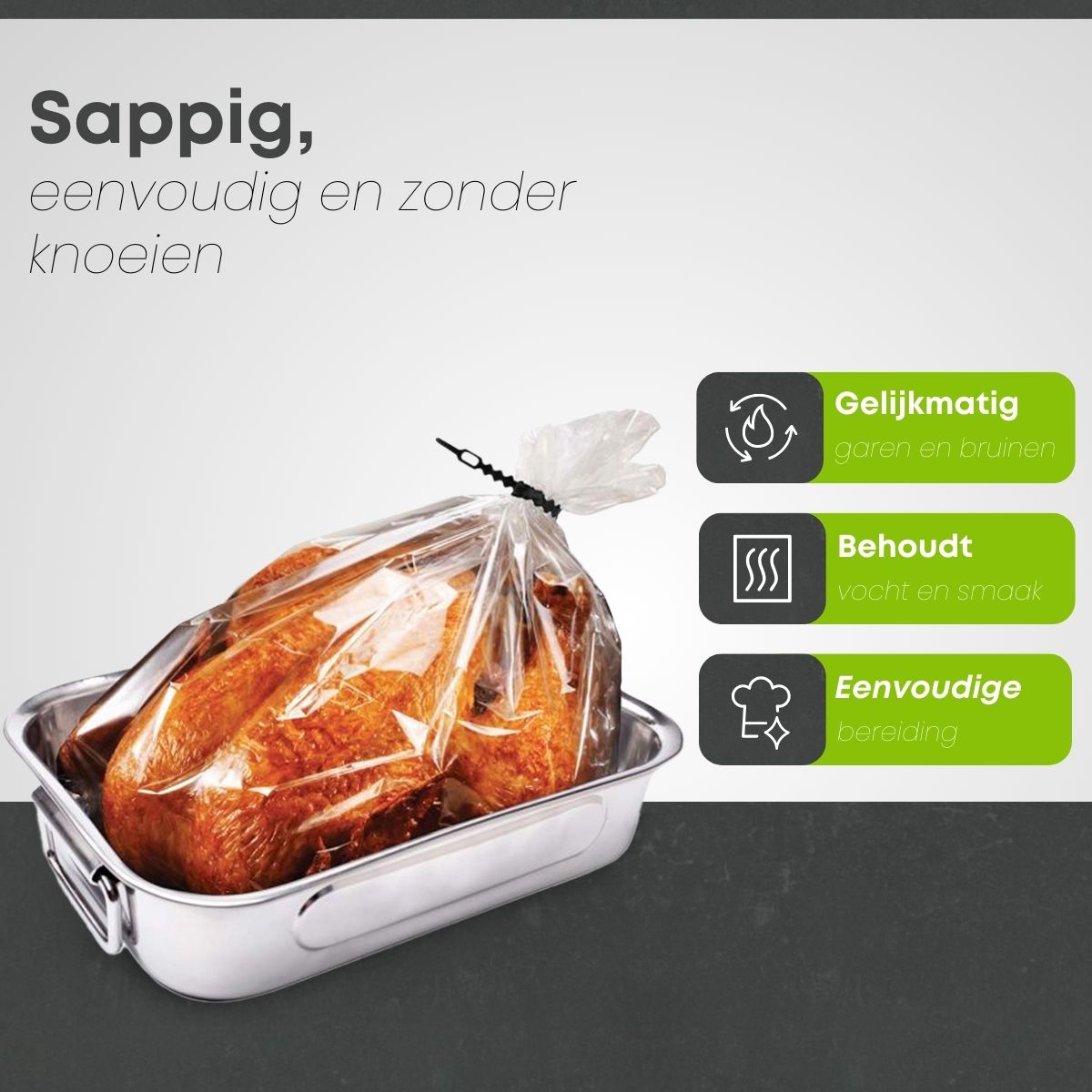 Afmetingen Savoré Kitchen braadzak 35x43 cm met sluiting