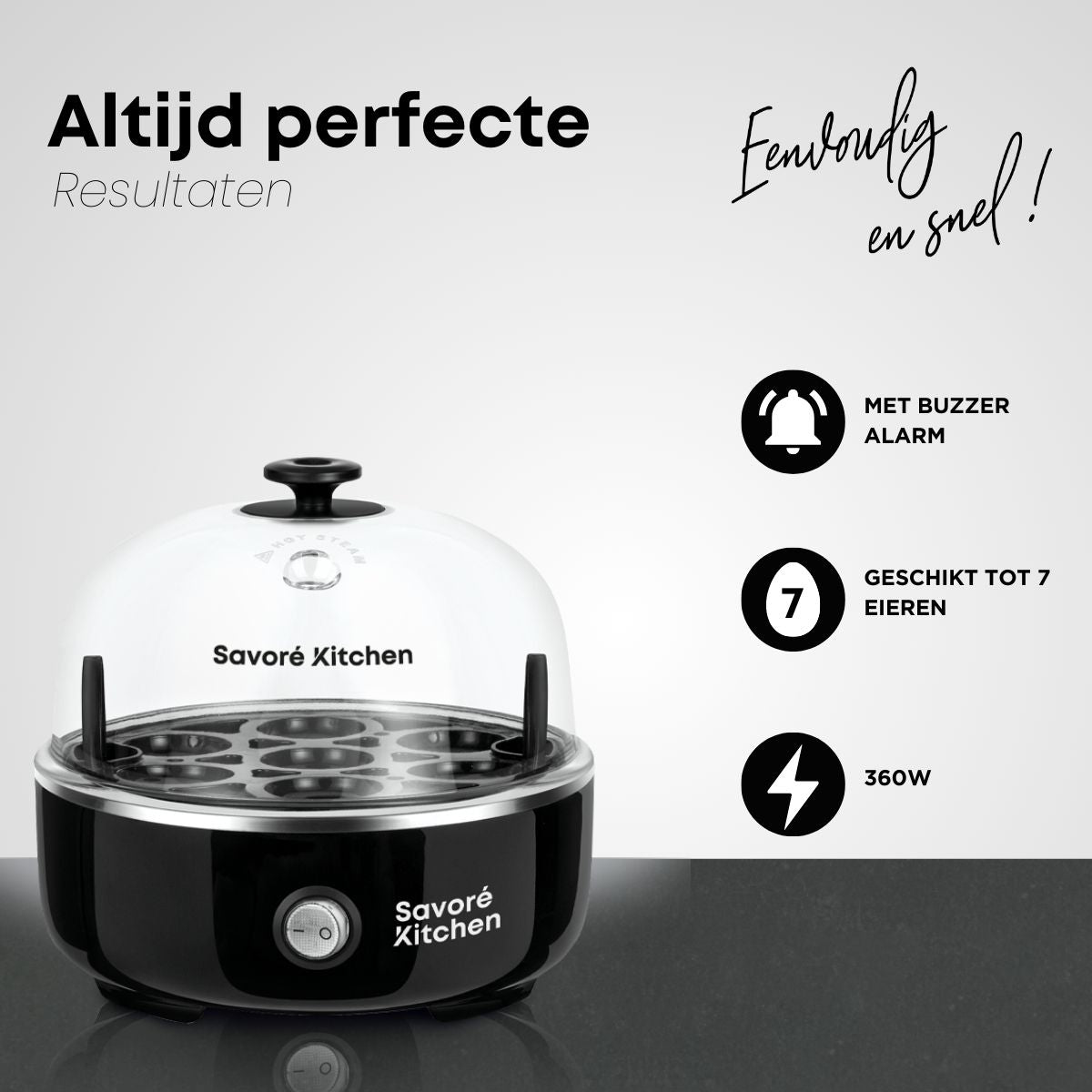 Savoré Kitchen eierkoker voor consistente resultaten en eenvoudig gebruik