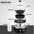 Savoré Kitchen eierkoker multiset met onderdelen: kookrek, bakje en maatbeker