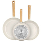 Savoré Kitchen keramische koekenpannenset wit 3-delig 20, 24 en 28 cm