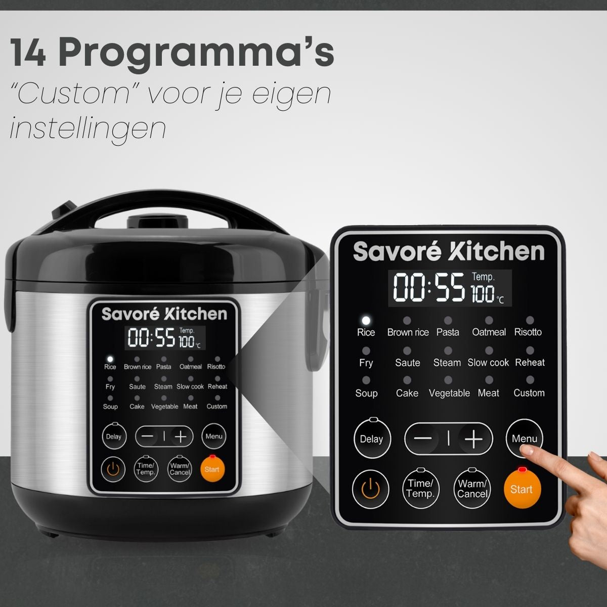 Savoré Kitchen Multicooker 3L – 6-in-1 met 14 programma’s