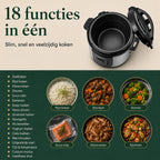 Savoré Kitchen Pressure Cooker met 18 functies — sous-vide, slowcooken, snelkoken, stomen, rijst koken en sauteren in één multicooker