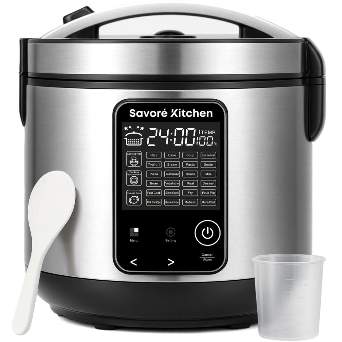 Savoré Kitchen Multicooker 5L – 20 programma’s, perfecte rijst, 24u timer