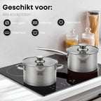Savoré Kitchen RVS pannen geschikt voor inductie, gas, elektrisch, keramisch en halogeen