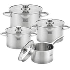Savoré Kitchen RVS pannenset 4-delig met steelpan en kookpotten