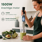 Savoré Kitchen staafmixer 1500W met krachtige motor voor soepel pureren en mixen
