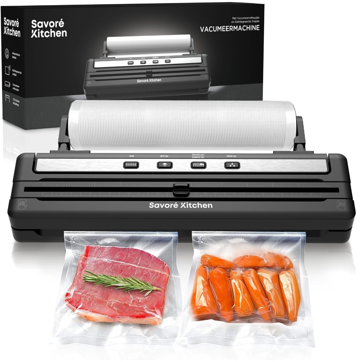 Savoré Kitchen vacuümmachine (vacuum sealer) met verpakking en vacuümzakken