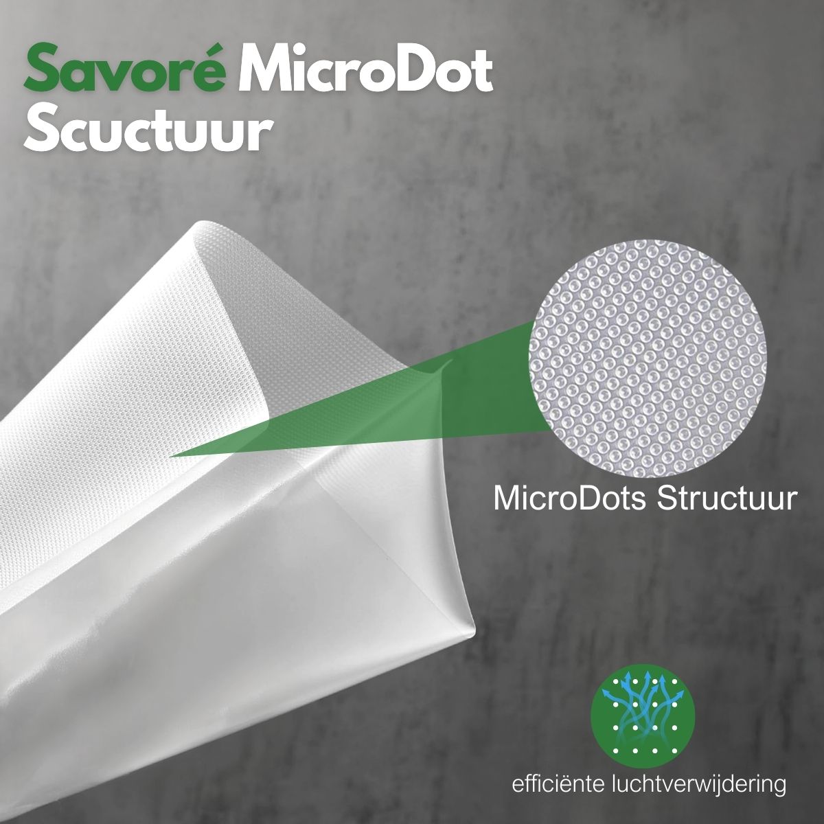 Vacuümrollen met MicroDot microstructuur voor betere luchtverwijdering
