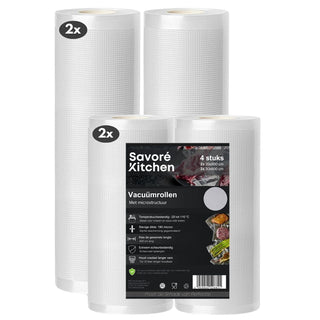 Savoré Kitchen vacuümrollen set met 4 rollen voor vacuümmachine